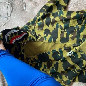camo bape hoodie